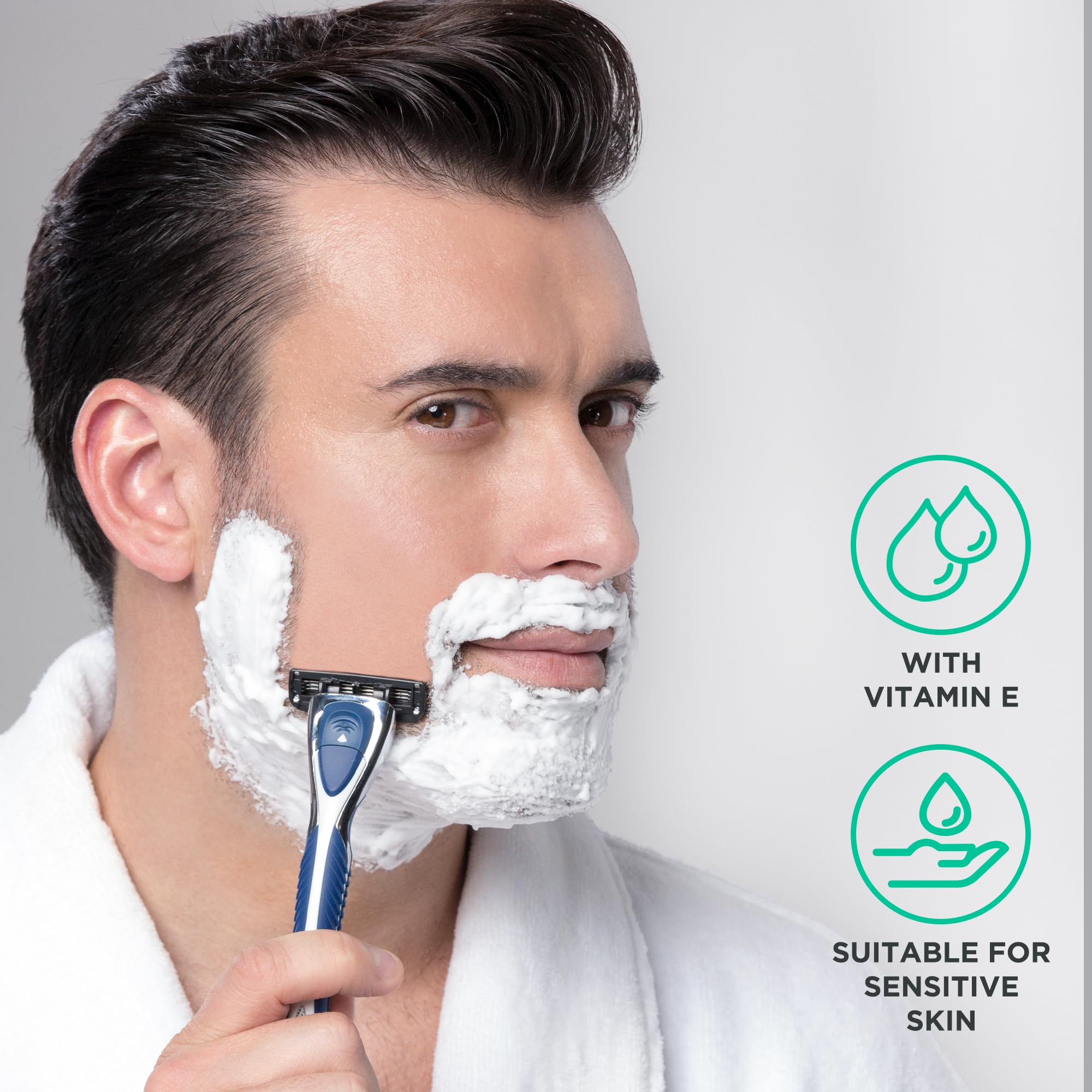 by Amazon rasoio uomo 3 lame con 19 ricariche pelli sensibili