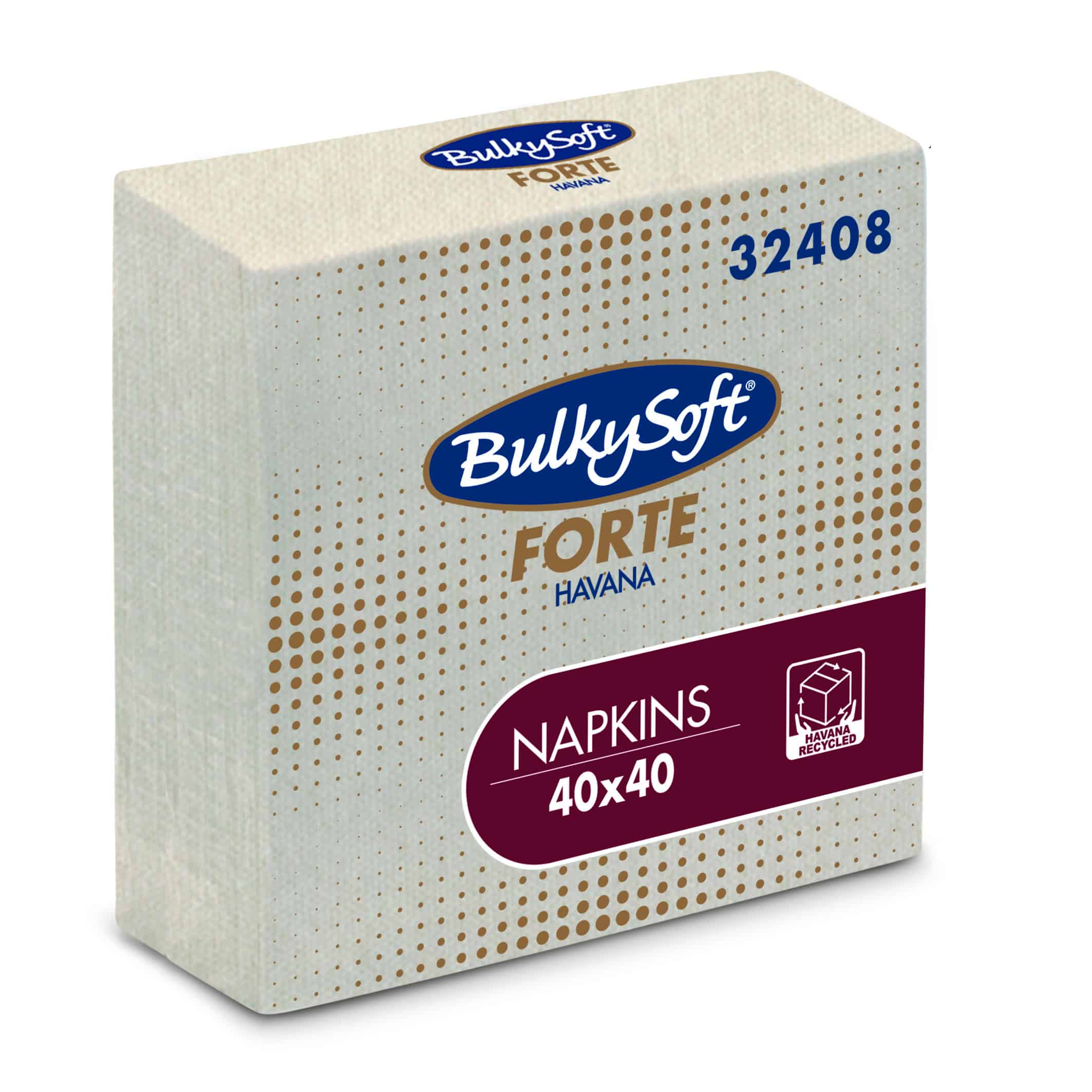 Bulkysoft Forte Havana tovagliolo 40x40 2 veli 100x20