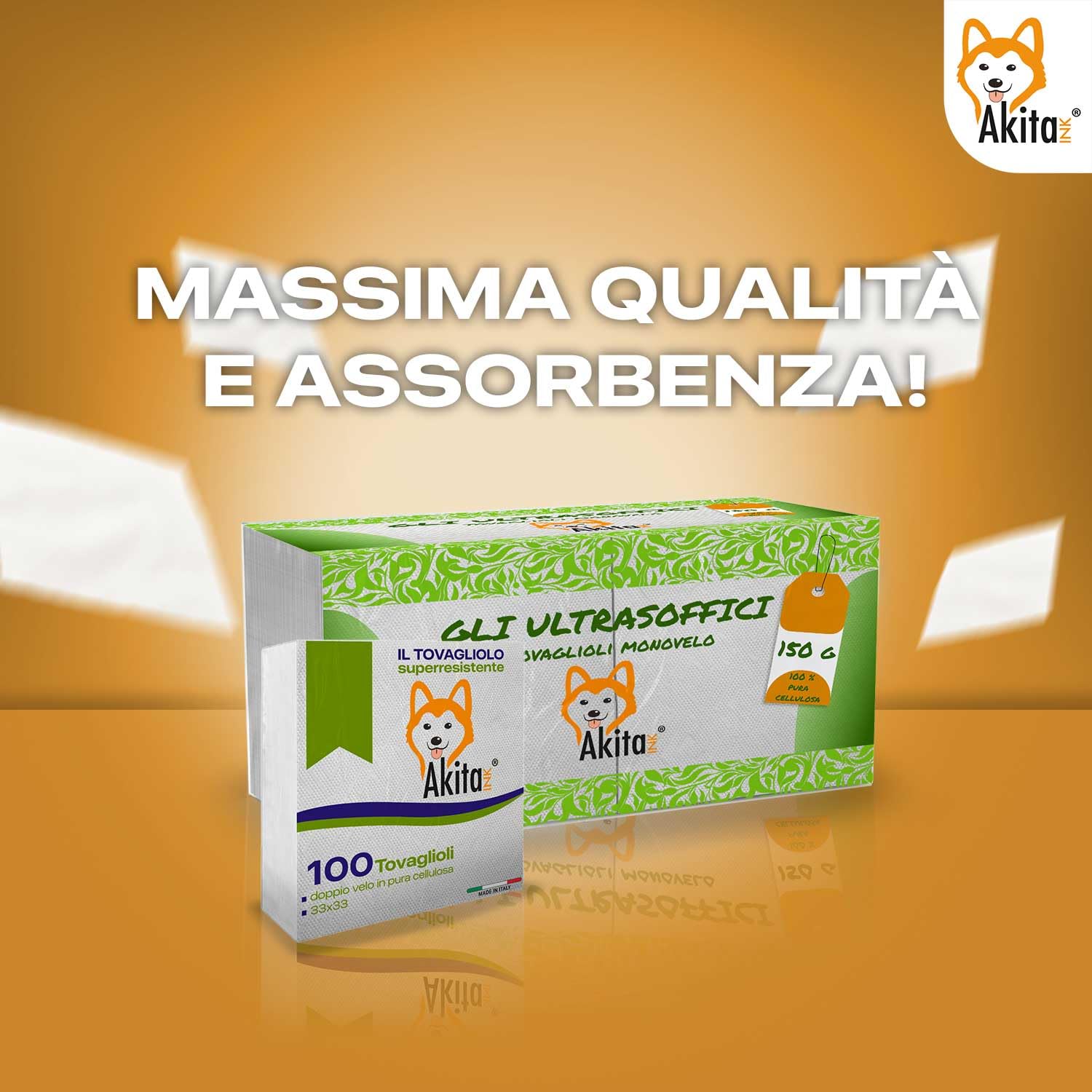 Akitaink Tovaglioli Monovelo 1 Velo 850 Pezzi Decorati