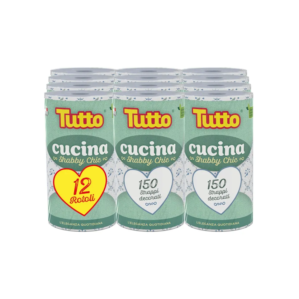 Tutto Shabby Chic carta cucina 12 rotoli 150 strappi