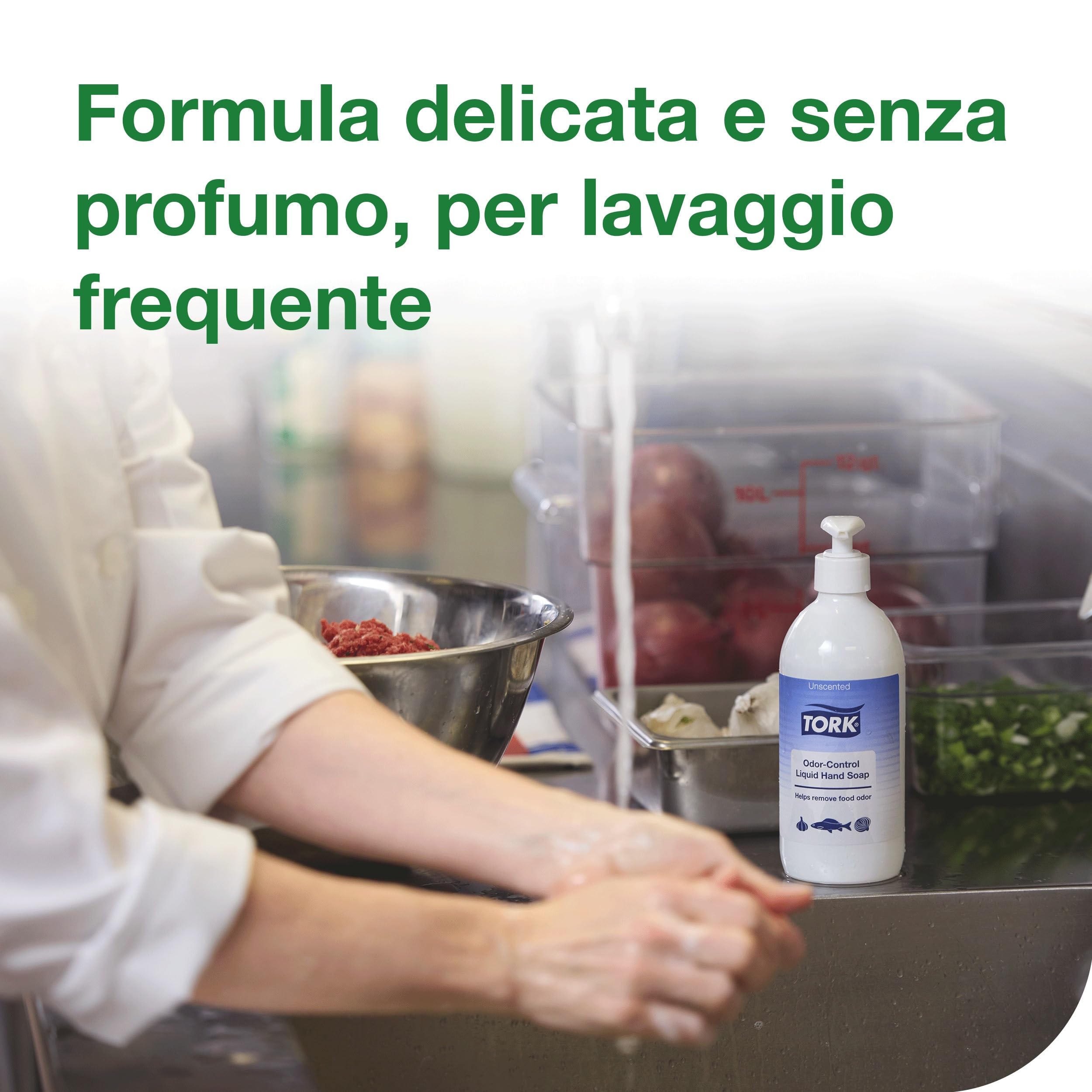 Tork 424015 sapone liquido Odor-Control 500 ml senza profumo