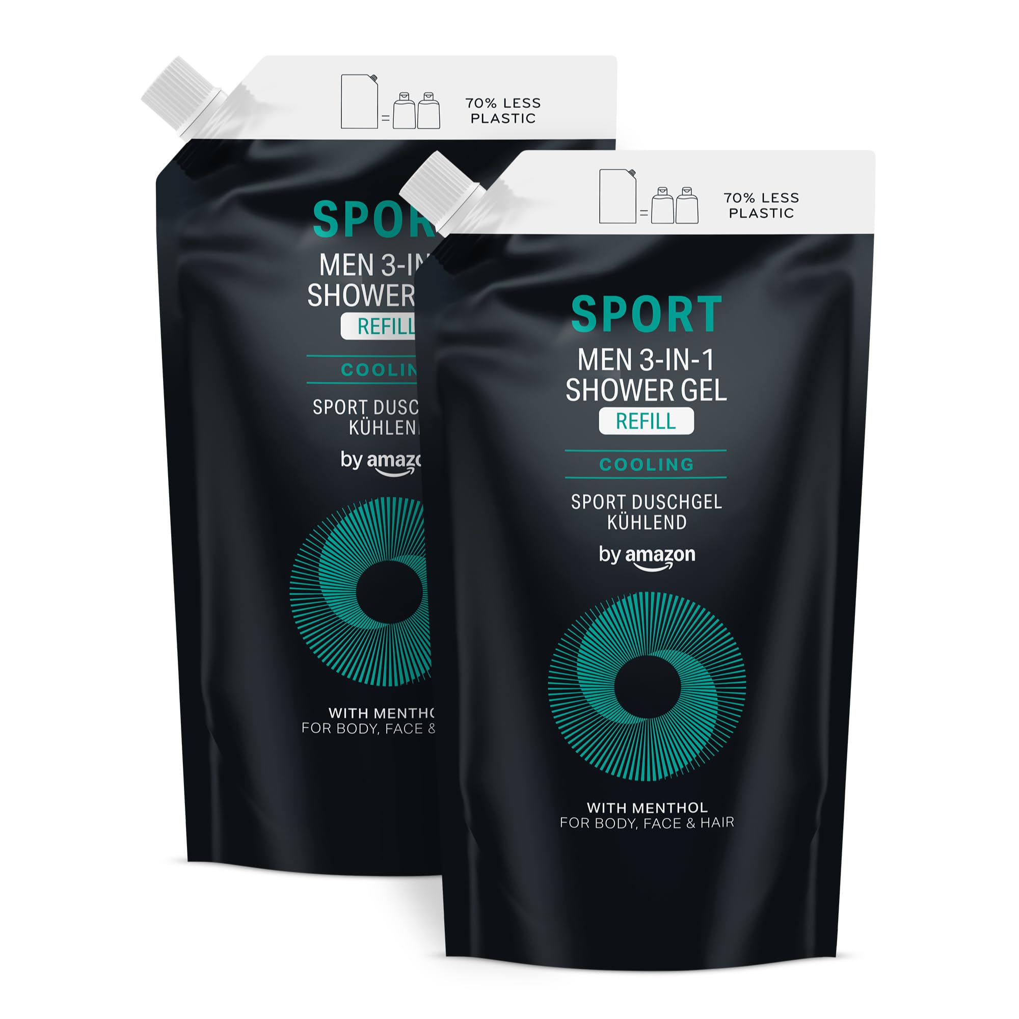 by Amazon Sport Gel Doccia Uomo 3in1 Ricarica 2x1000 ml