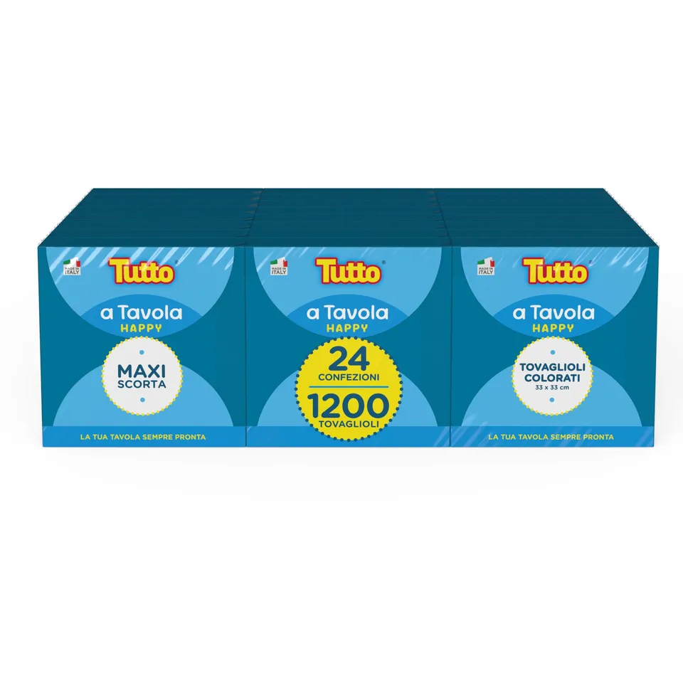 Tutto a Tavola Happy tovaglioli turchesi 2 veli 24x50