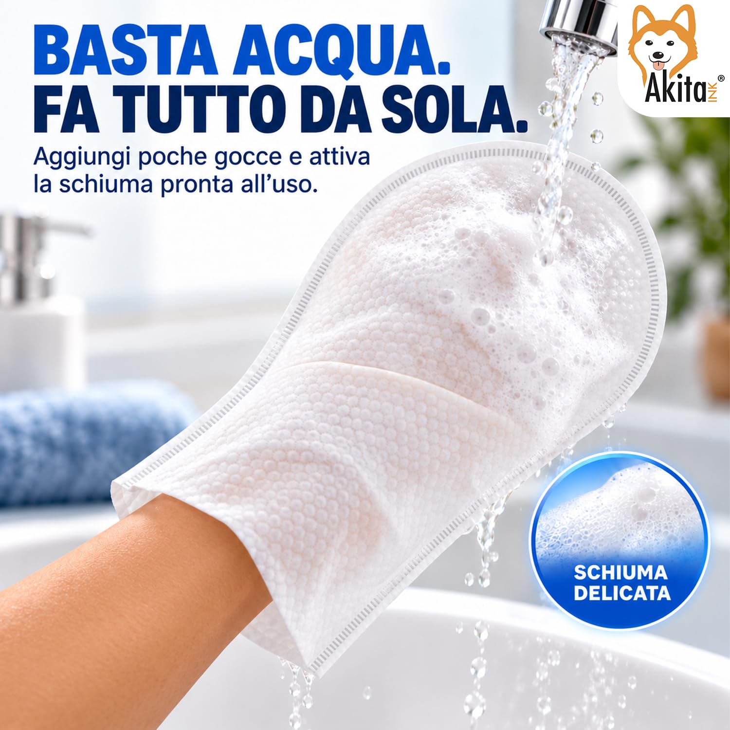 Akitaink Guanti Saponati Aloe e Camomilla 24 pezzi