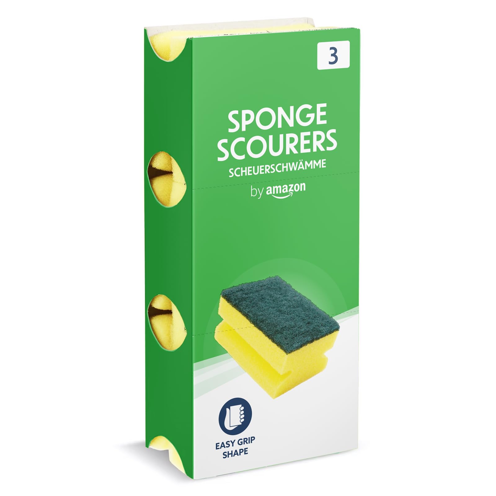 by Amazon Spugne abrasive pulizia 3 pezzi 9x7 cm