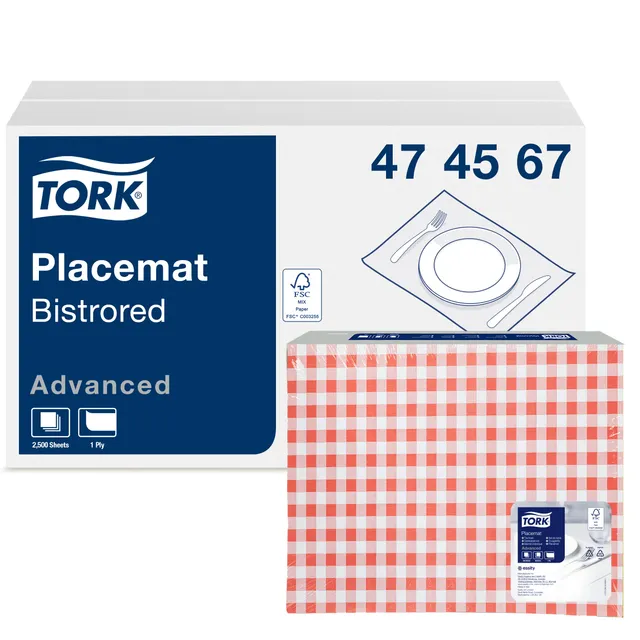 Tork Advanced 474567 tovagliette carta Bistro 500 pz monovelo