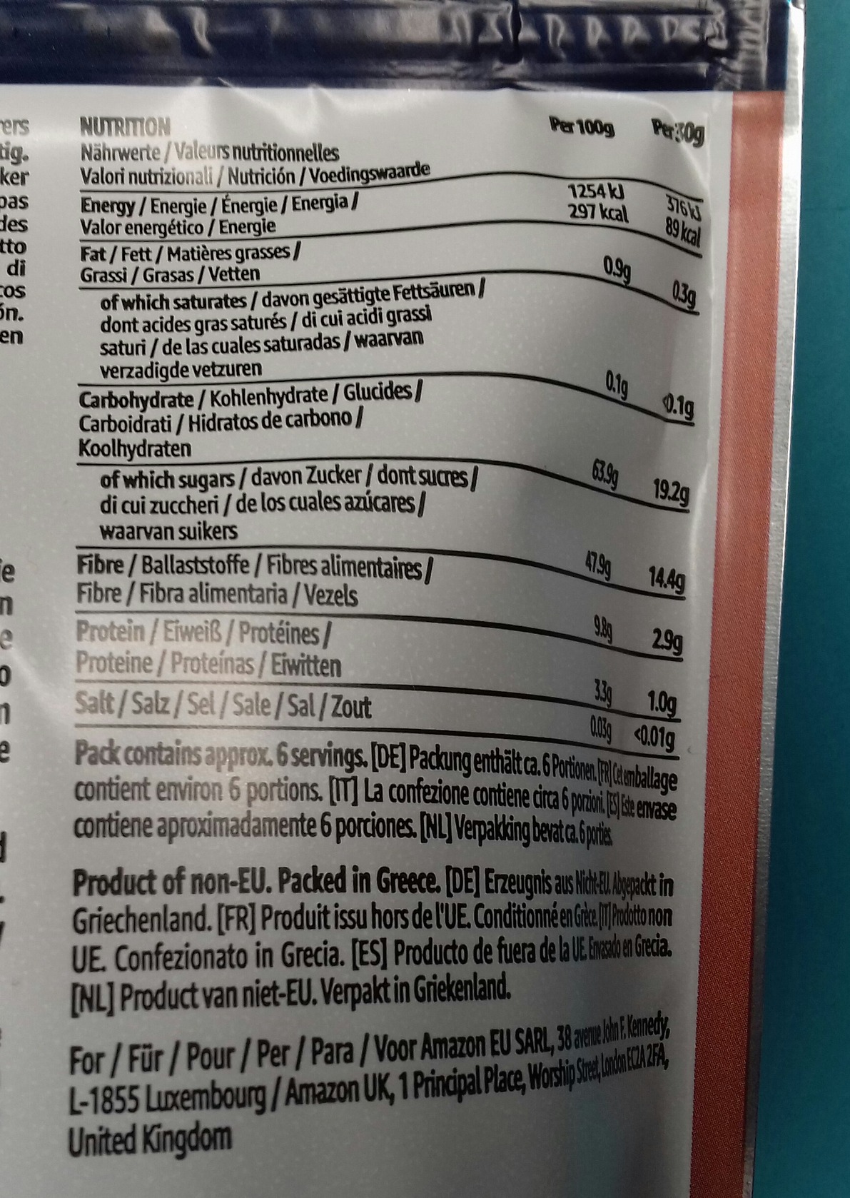 by Amazon fichi secchi snack vegano 200 g confezione da 6