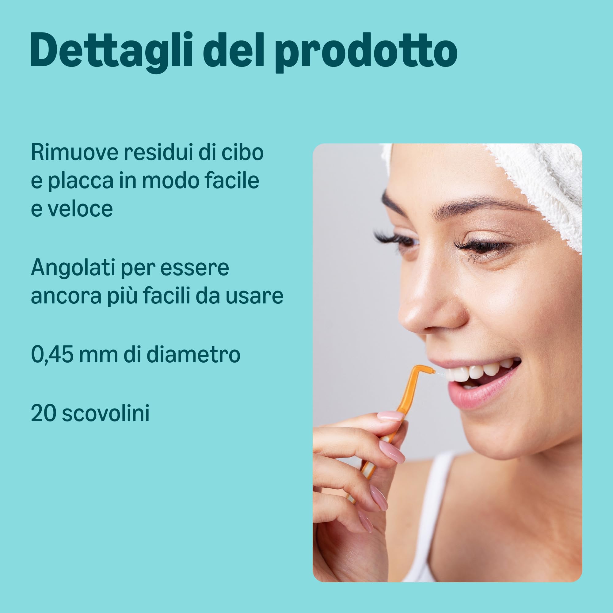 by Amazon Basic Care Scovolini Interdentali 0,45 mm 20 Pezzi Arancione