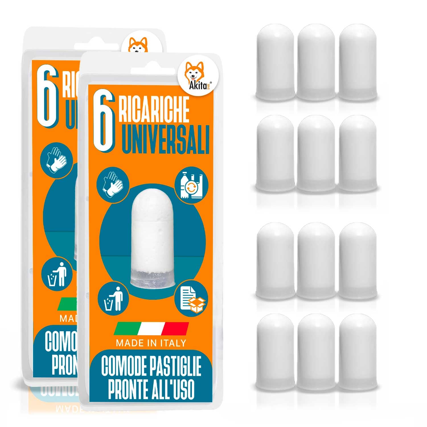 Akitaink cartucce anticalcare universali polifosfati 18 pezzi