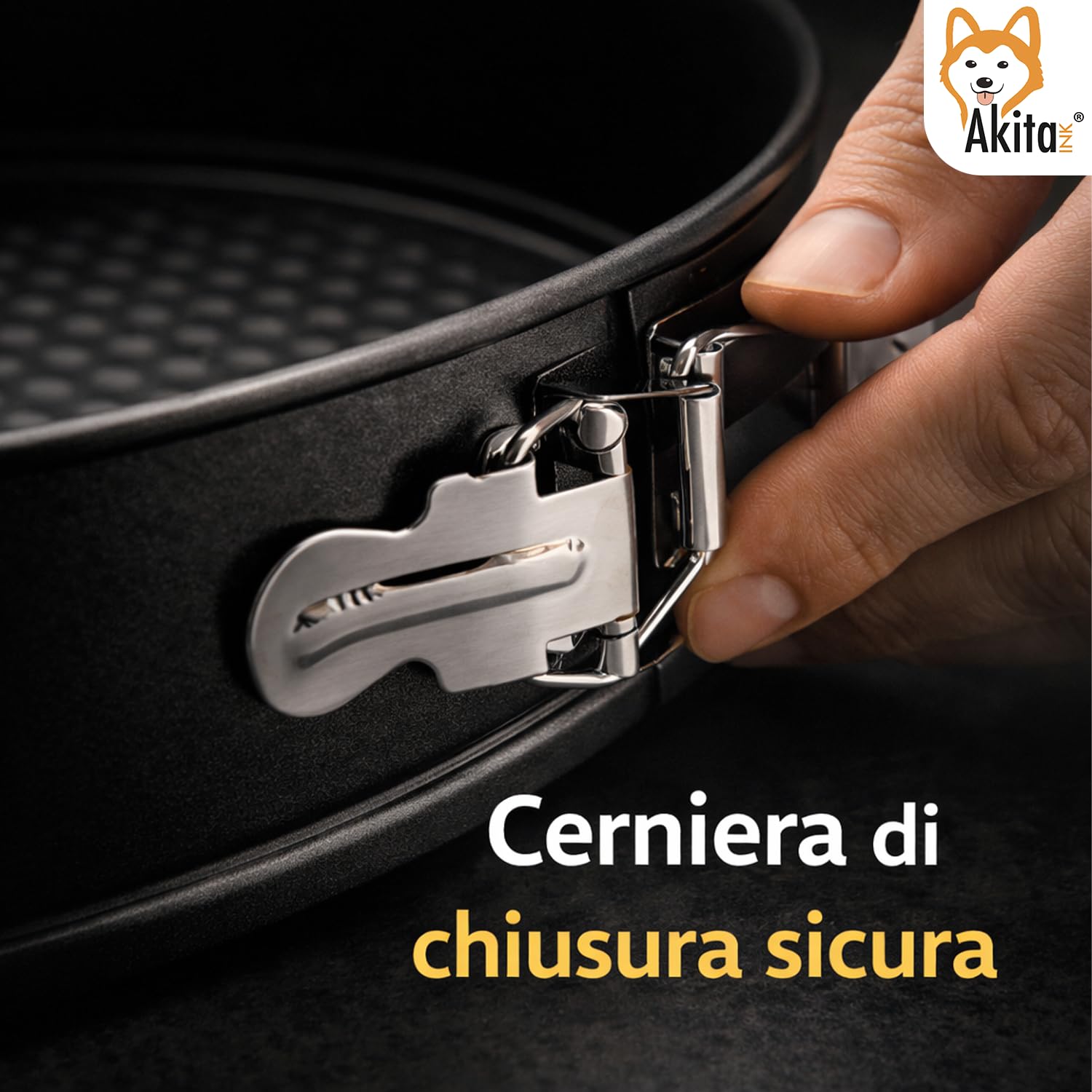 Akitaink Tortiera a cerniera antiaderente 18 cm per cheesecake