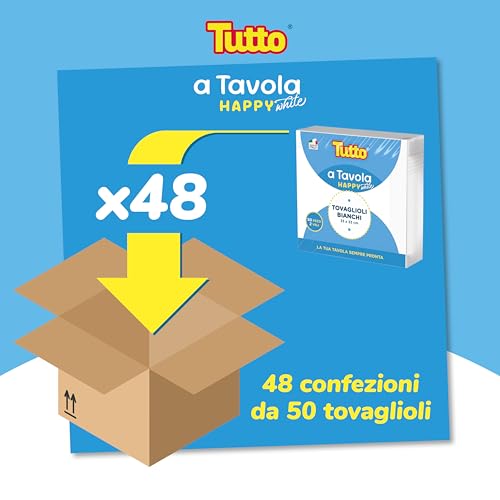 Tutto a Tavola Happy tovaglioli bianchi 2 veli 48x50