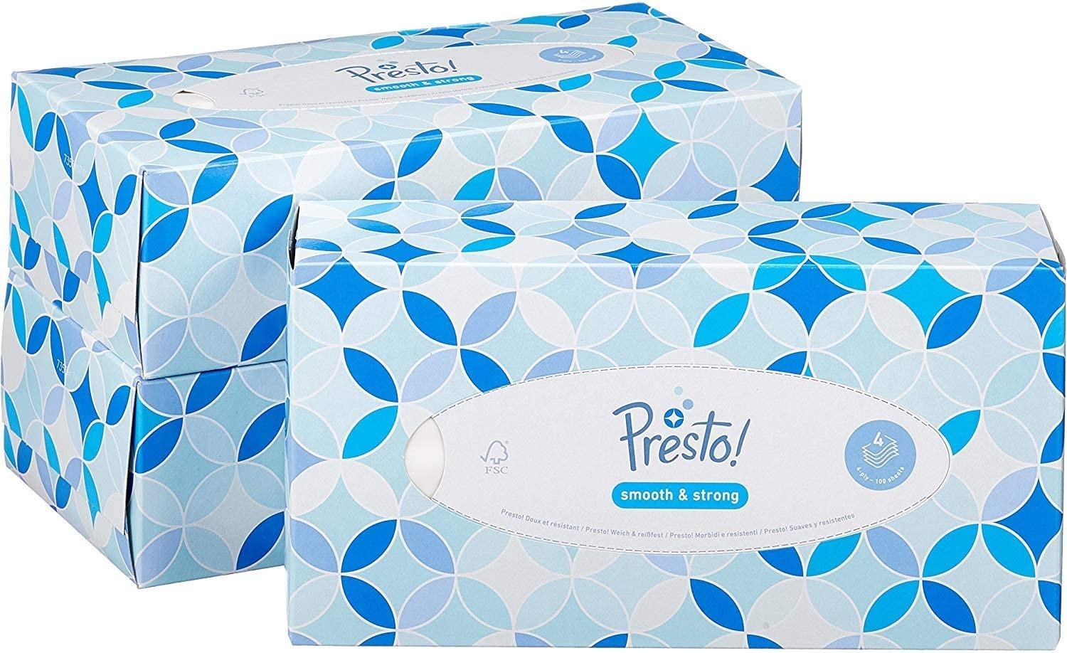 by Amazon Fazzoletti Viso 4 veli 12x100 fogli morbidi