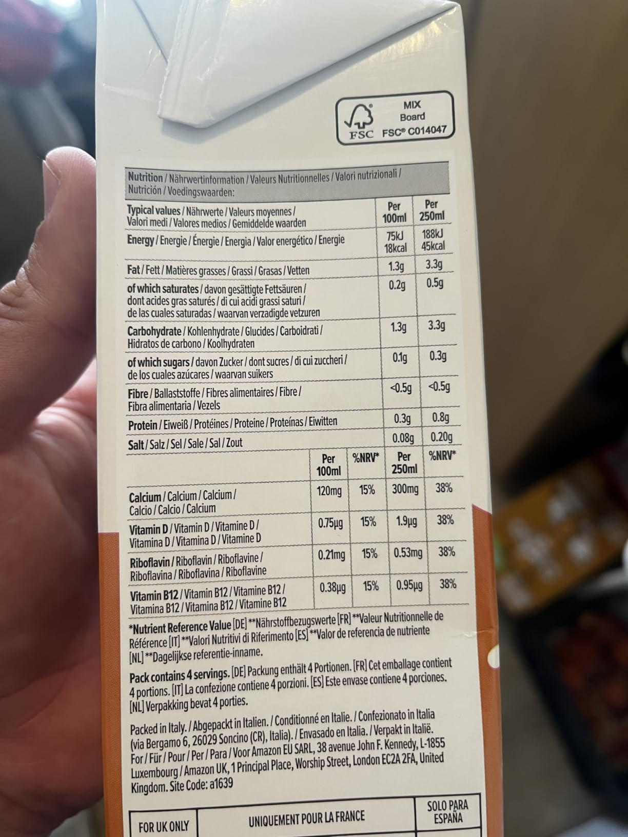 by Amazon bevanda mandorla non zuccherata 6 x 1 L