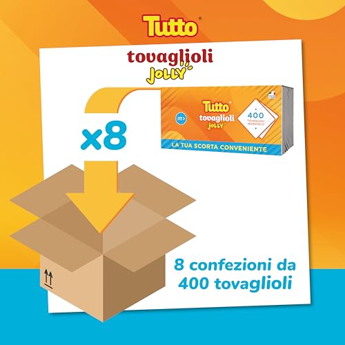 Tutto Jolly tovaglioli monovelo 30x30 scorta 8x400 pezzi