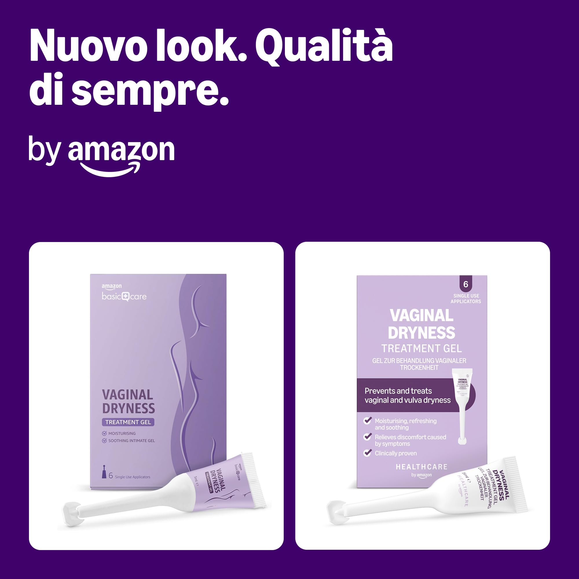 Healthcare by Amazon gel secchezza vaginale 6x5 ml idratante