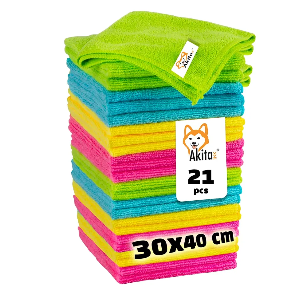 Akitaink panno microfibra 30x40 cm multicolore 21 pz lavabile