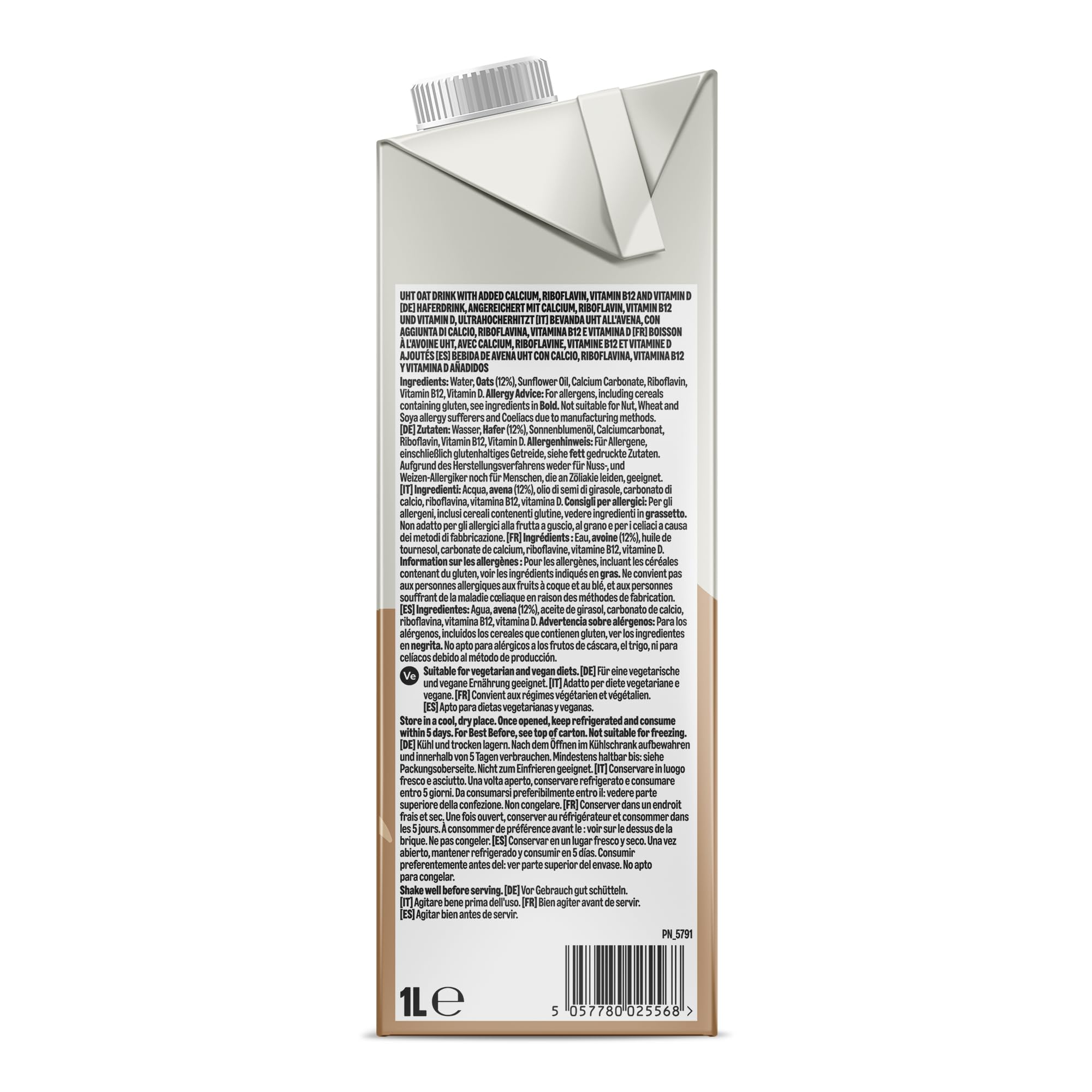 by Amazon bevanda avena UHT 6 x 1L con calcio