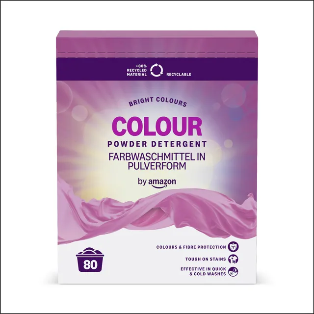 by Amazon detersivo polvere colorati 4,8 kg 80 lavaggi