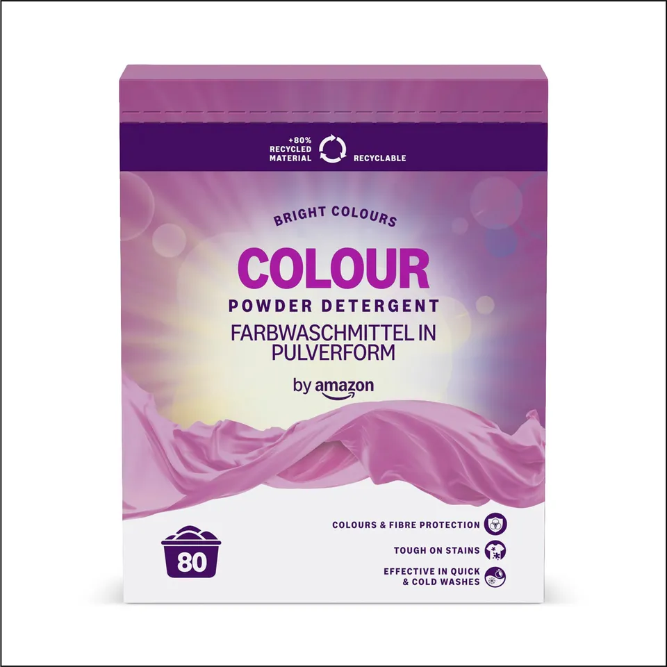 by Amazon detersivo polvere colorati 4,8 kg 80 lavaggi