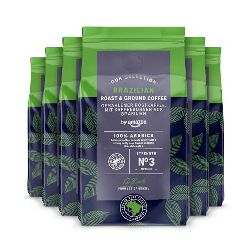 by Amazon Caffè Macinato Brasiliano 6x227g 100% Arabica