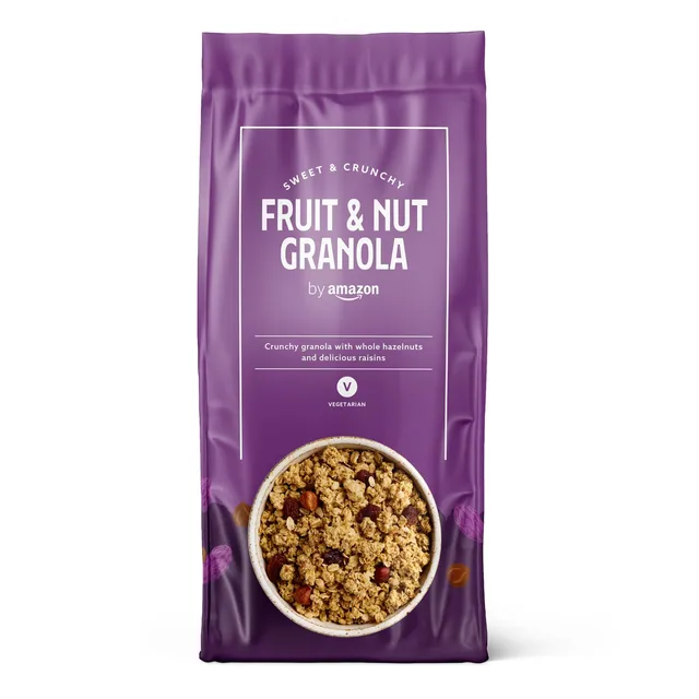 by Amazon Granola con Frutta e Frutta a Guscio 750 g Croccante