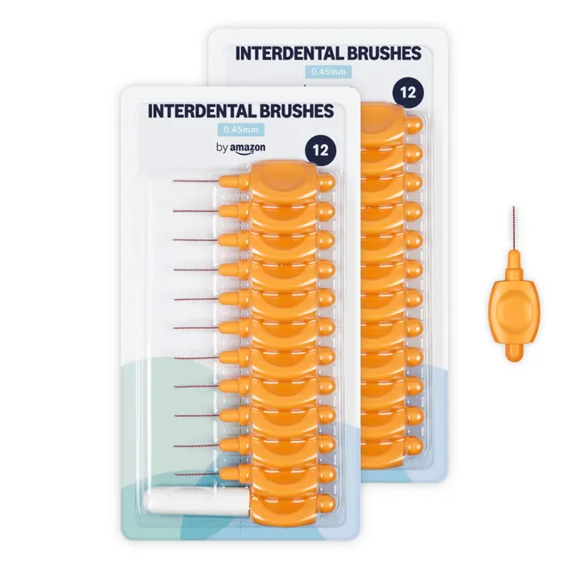 by Amazon Scovolini Interdentali 0,45 mm Arancione 24 Pezzi
