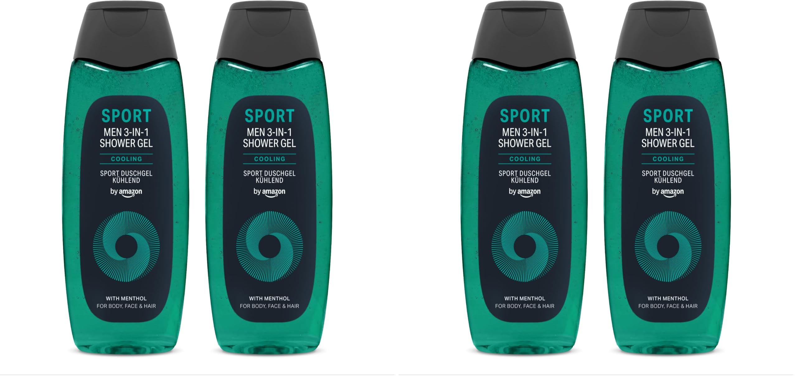 by Amazon Sport gel doccia 3 in 1 2 x 500 ml mentolo