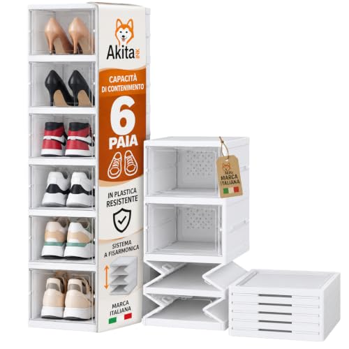 Akitaink Scarpiera Pieghevole 6 Box Salvaspazio