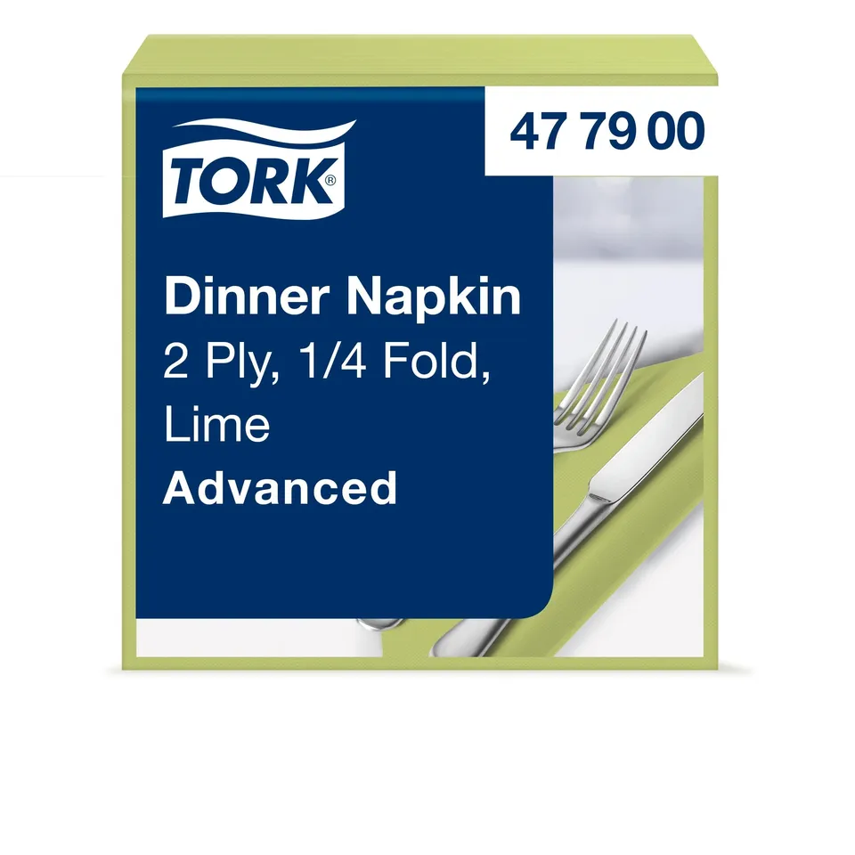 Tork Dinner Advanced 477900 tovagliolo 2 veli lime 12 x 150 pz