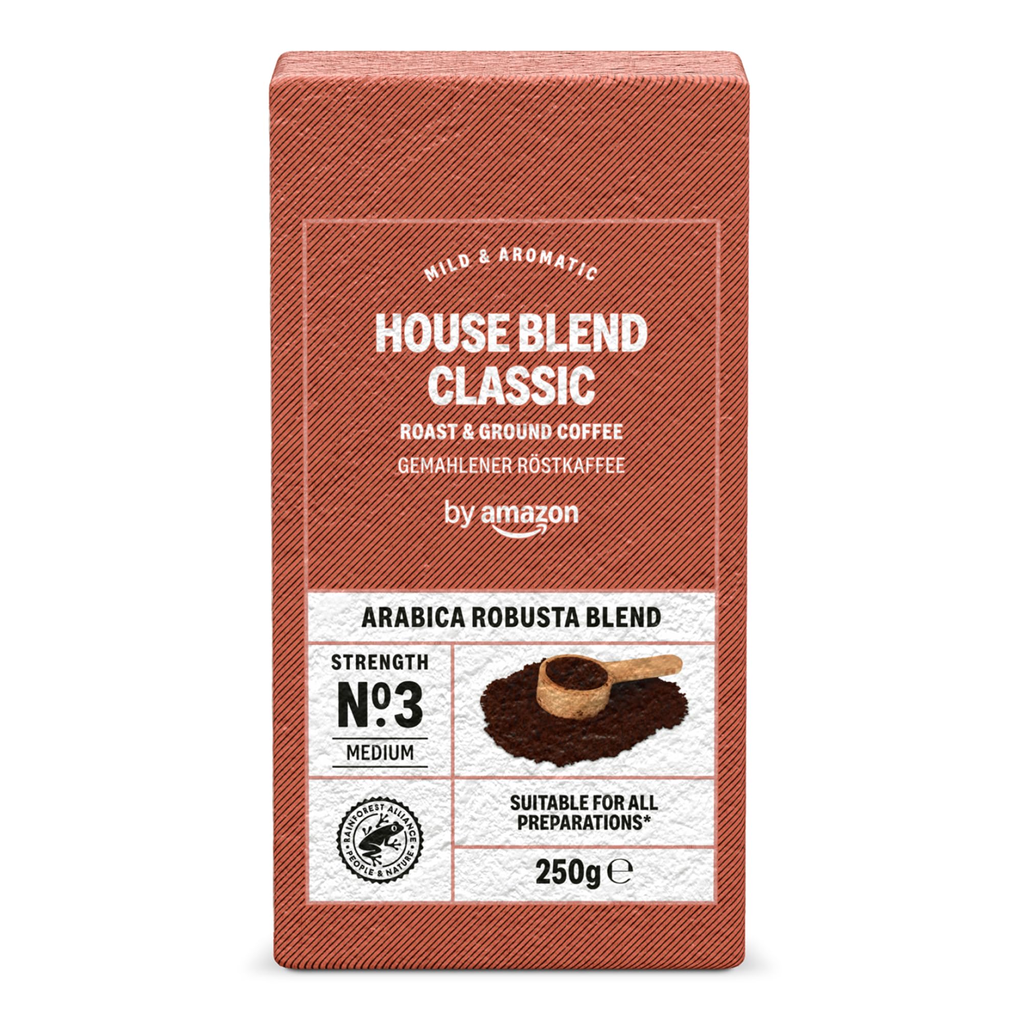 by Amazon Classico Caffè Macinato Arabica 500 g Tostatura Media