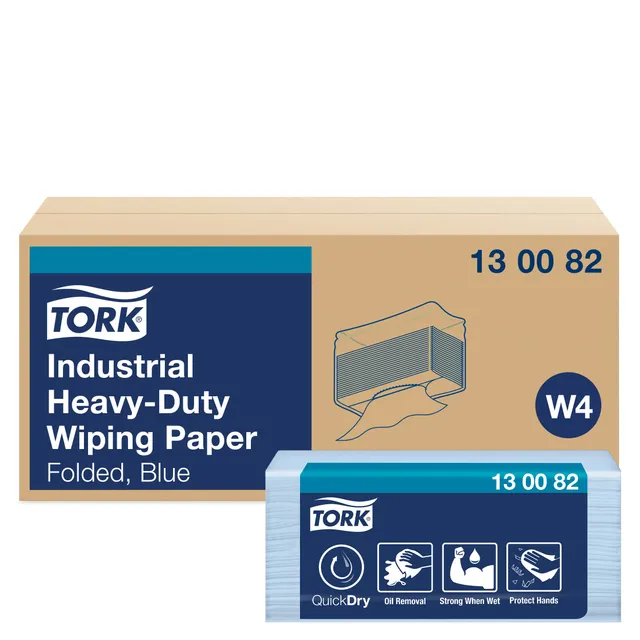 Tork Industrial 130082 carta asciugatura 3 veli blu 500 pz