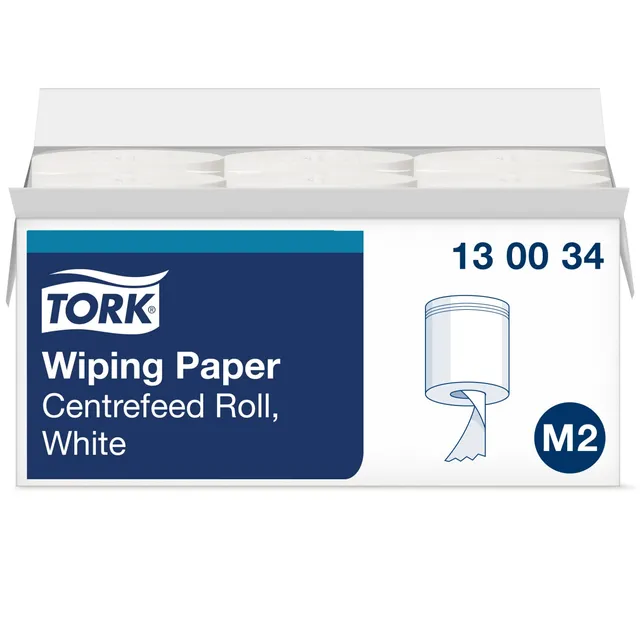 Tork 130034 rotoloni carta M2 6x165m monovelo bianchi