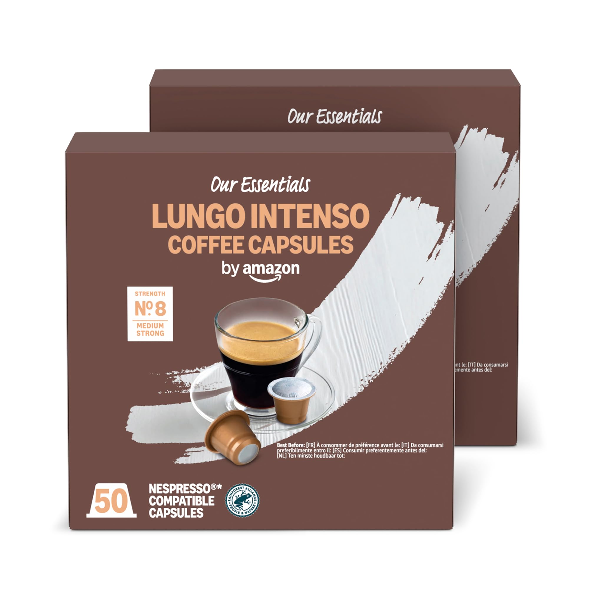 by Amazon Lungo Intenso capsule caffè Nespresso 100 pezzi