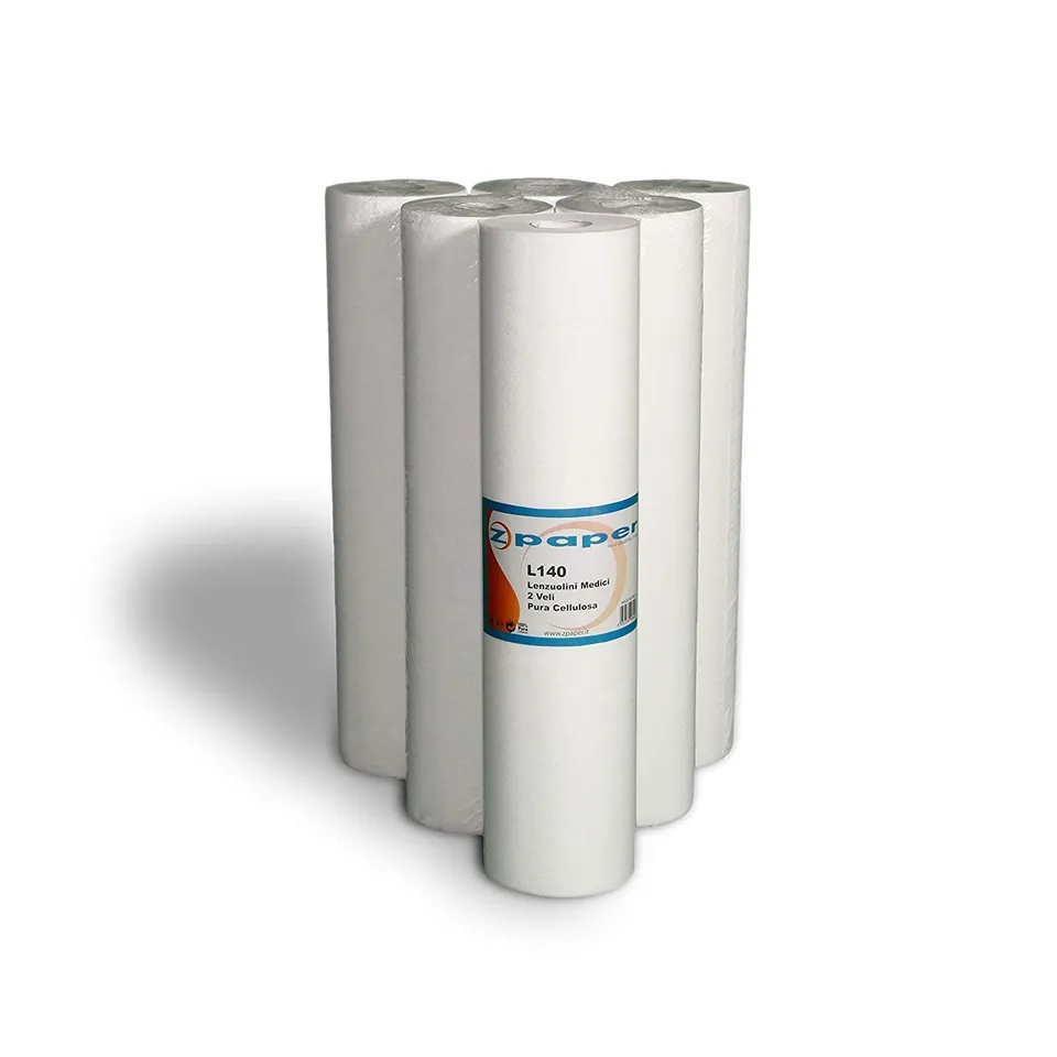 Zpaper L140 lenzuolino medico 6 rotoli 60 metri 2 veli