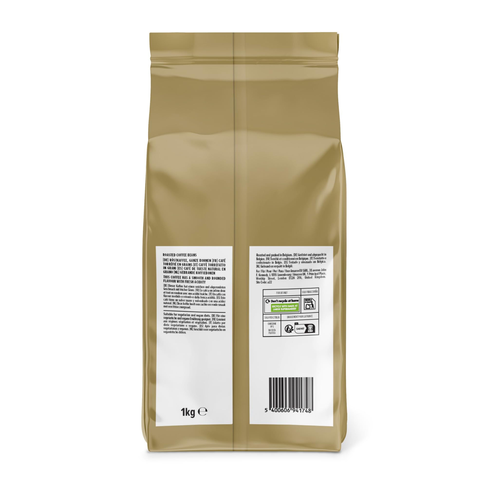 by Amazon 100% Arabica caffe in grani 2kg tostatura media