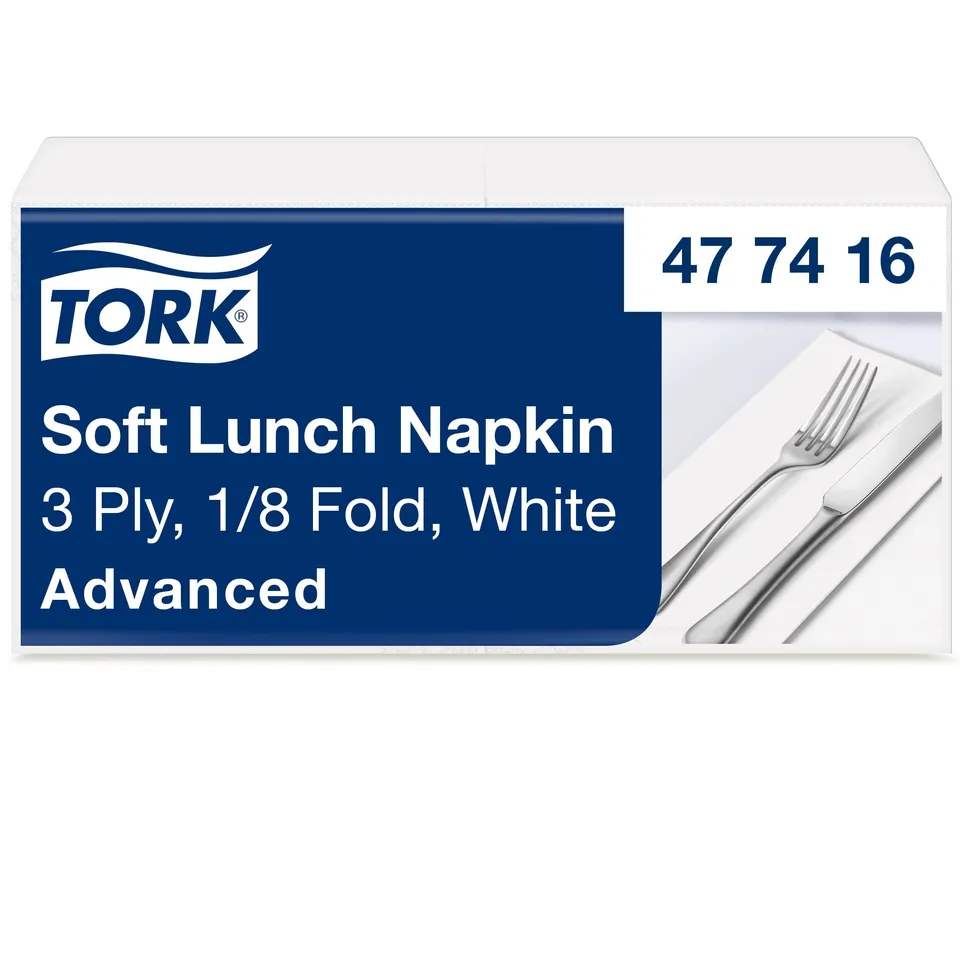 Tork 477416 Lunch Soft tovaglioli bianchi 1500 pezzi 3 veli