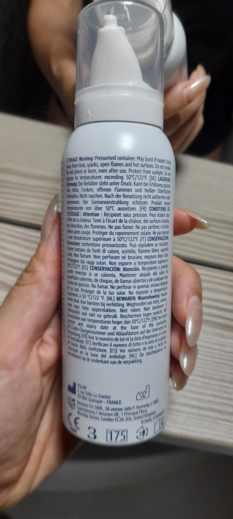 Amazon Basic Care Spray Nasale Acqua di Mare 100 ml Isotonico