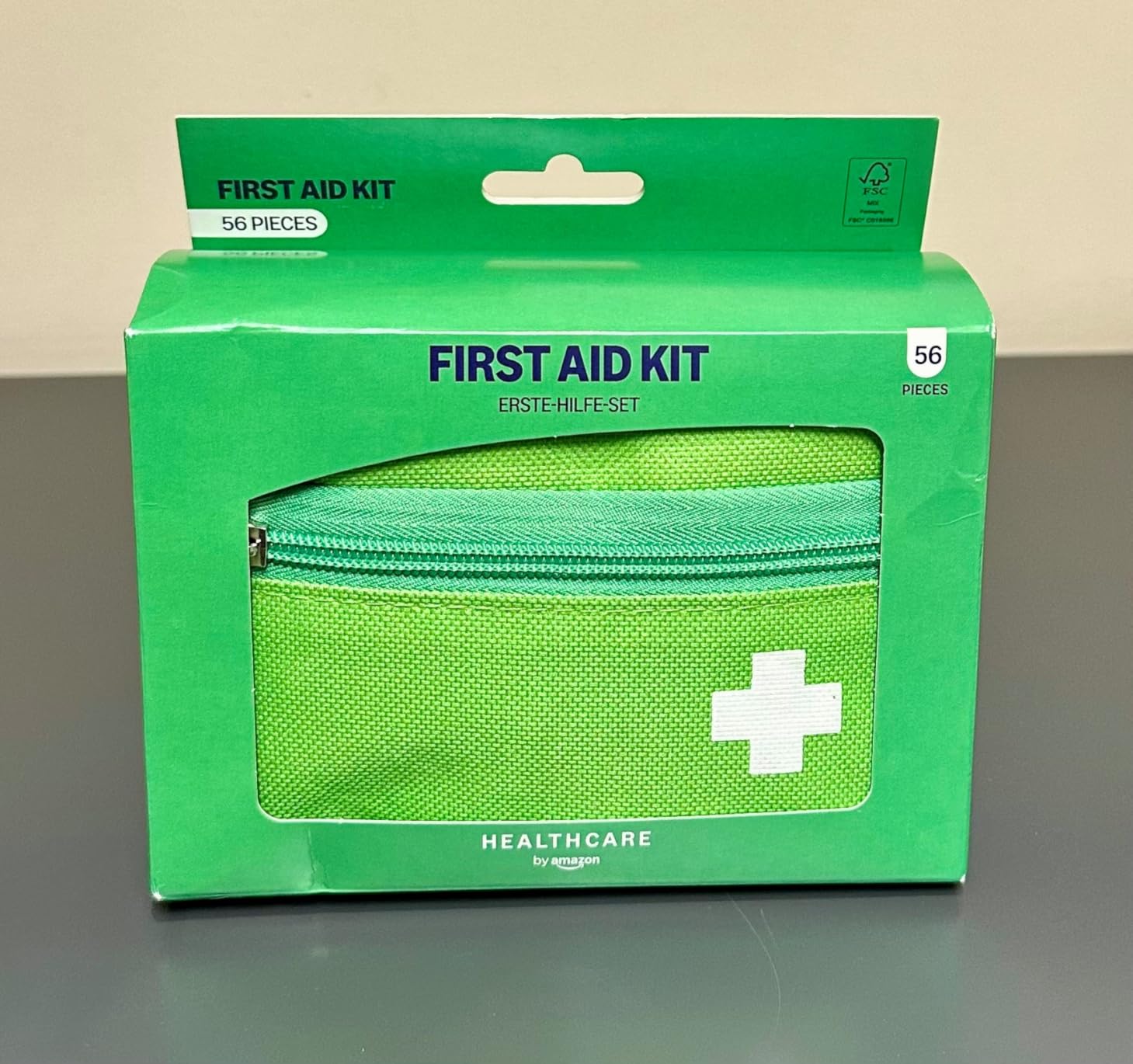 Healthcare by Amazon kit pronto soccorso 56 pezzi verde