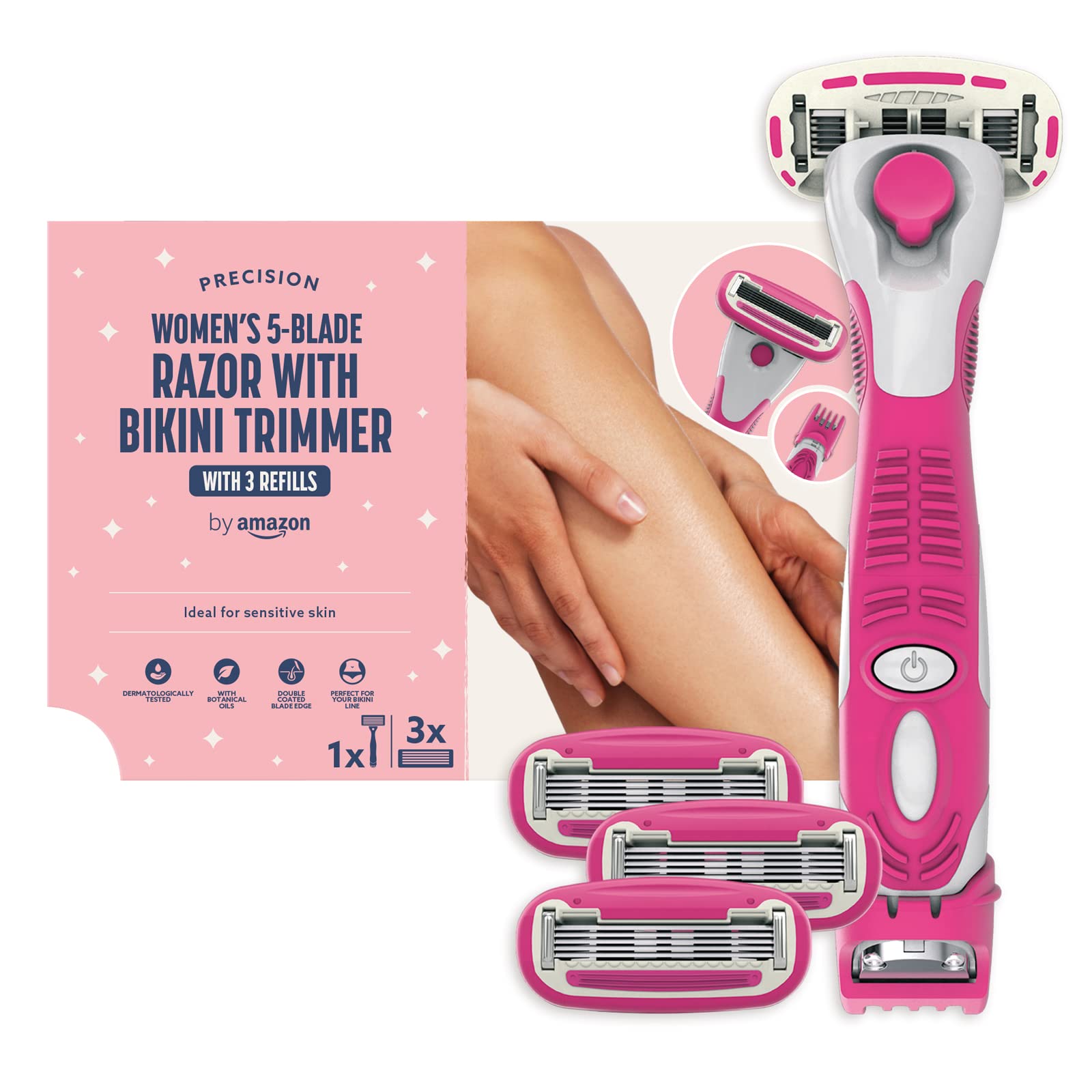 by Amazon Rasoio donna 5 lame 3 ricariche corpo