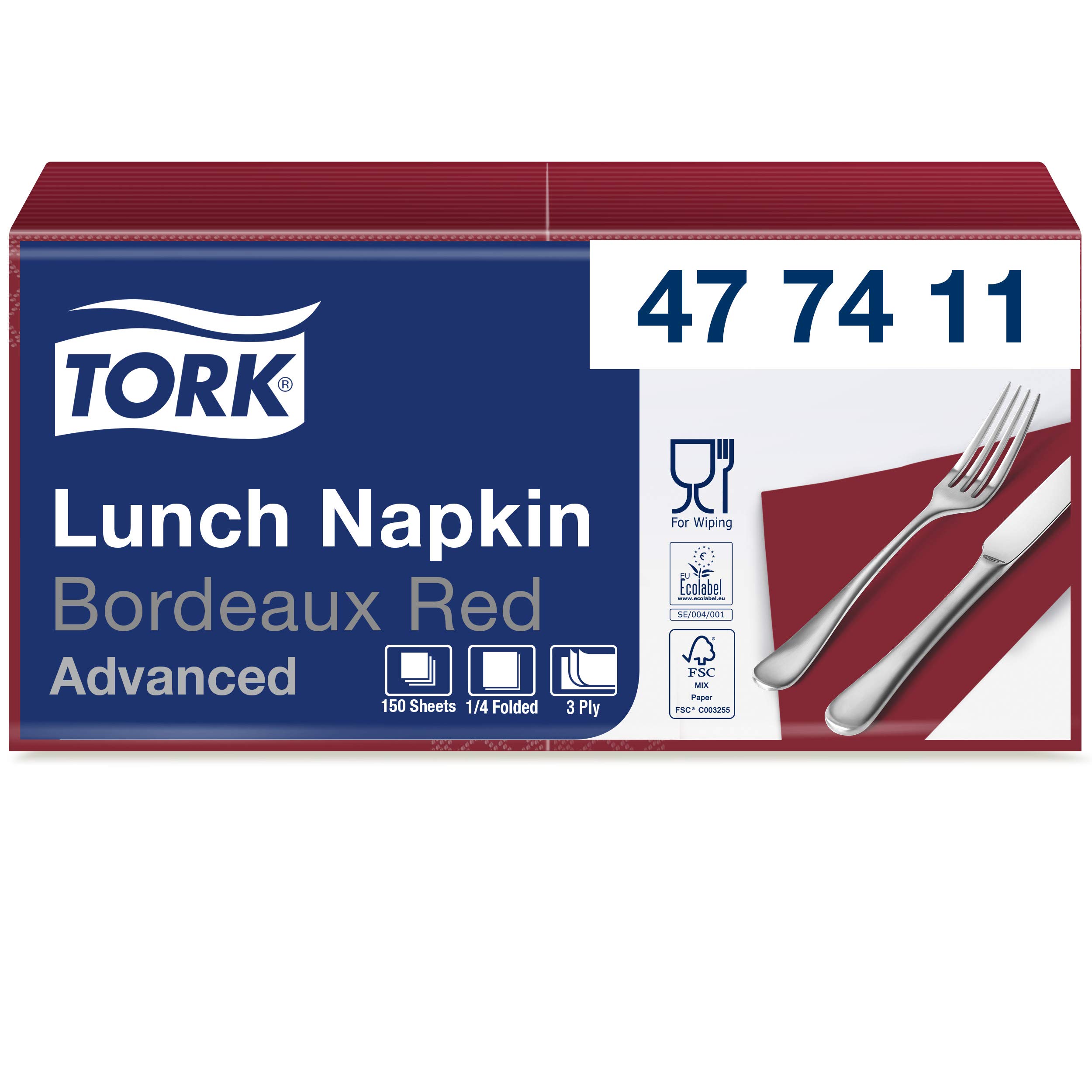 Tork Lunch Soft 477414 tovaglioli carta 3 veli bianco 1500 pz