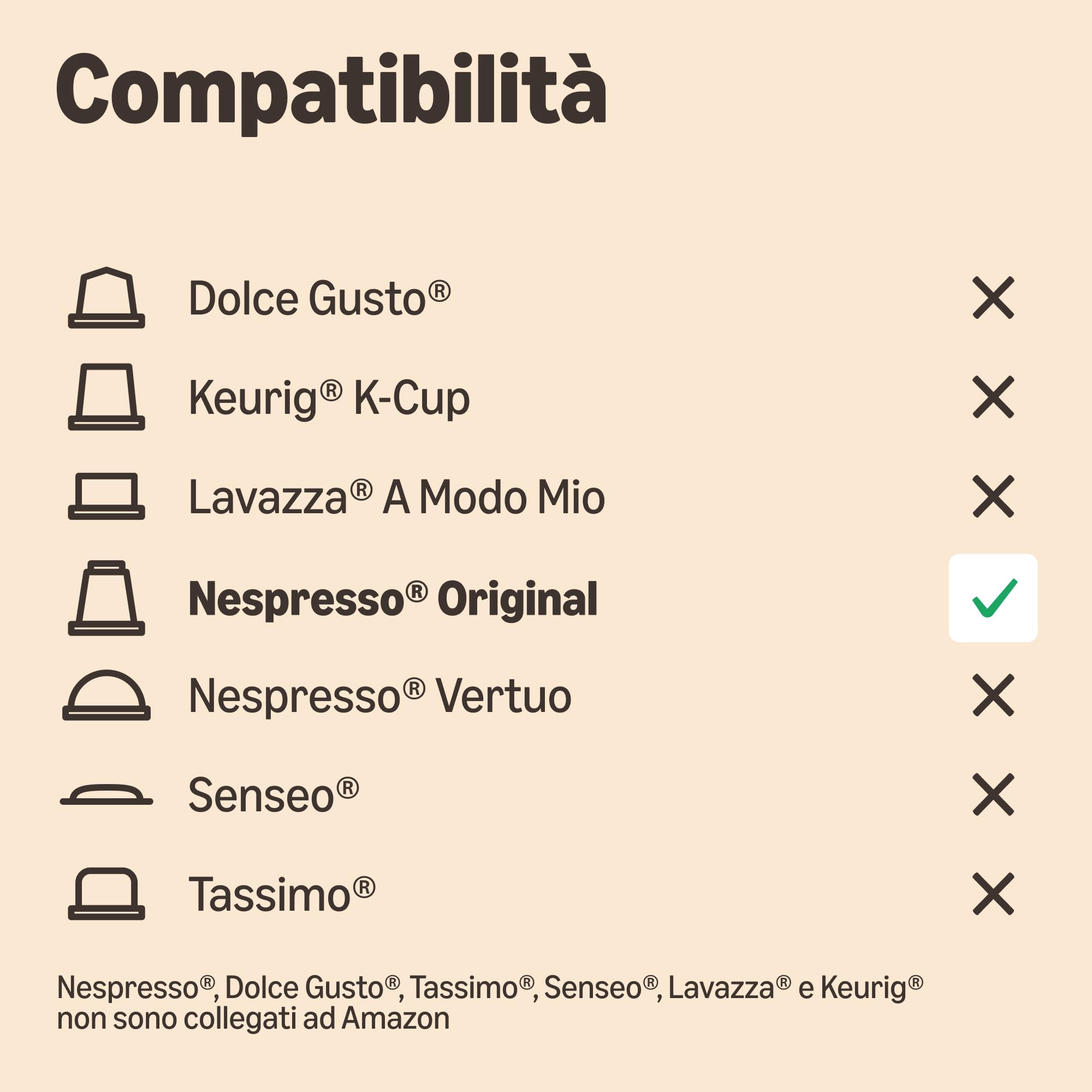 by Amazon Lungo Intenso capsule caffè Nespresso 100 pezzi