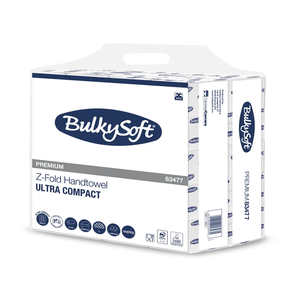 Bulkysoft Premium Ultracompact Easybag asciugamani Z piegati