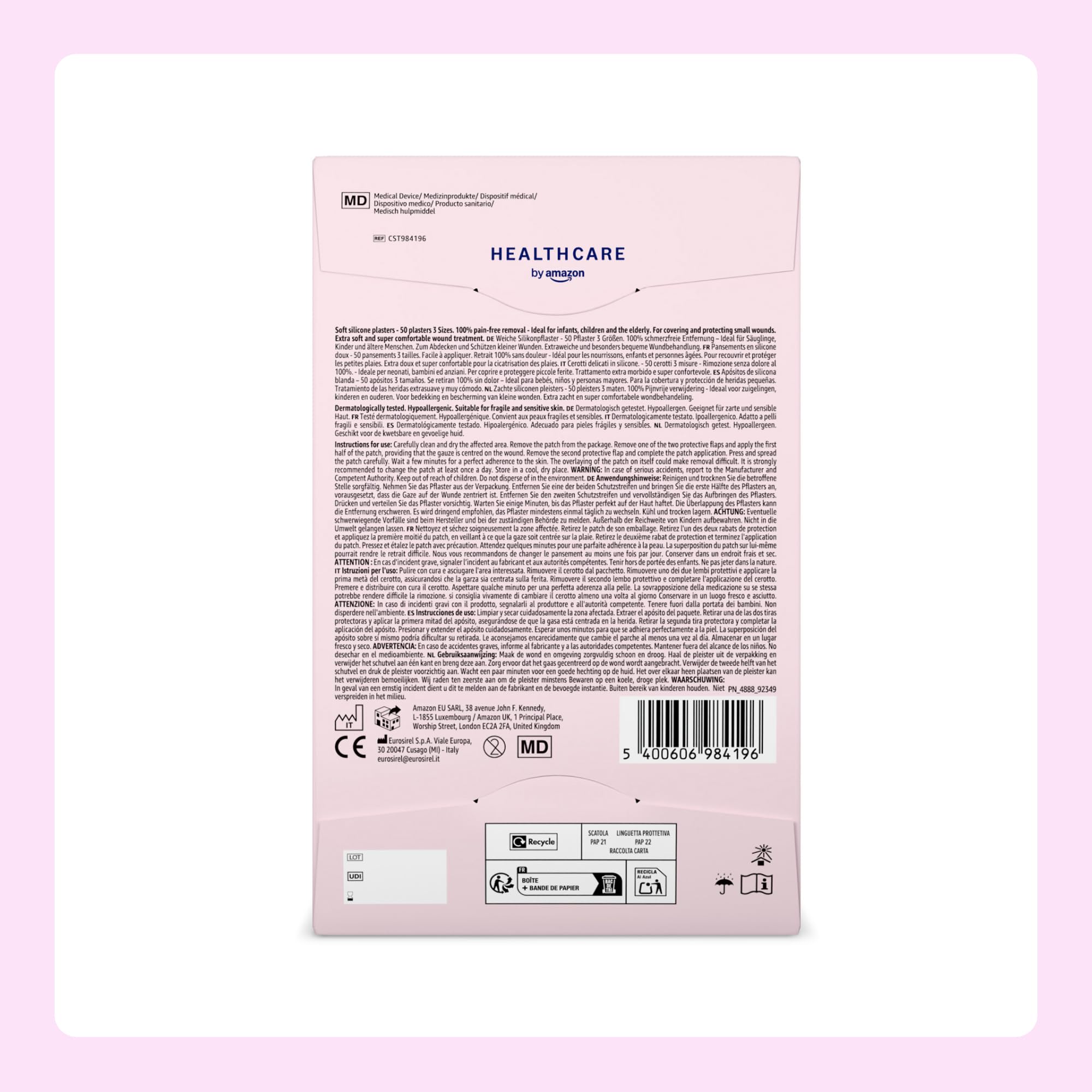 Healthcare by Amazon cerotti delicati 50 pezzi 3 misure