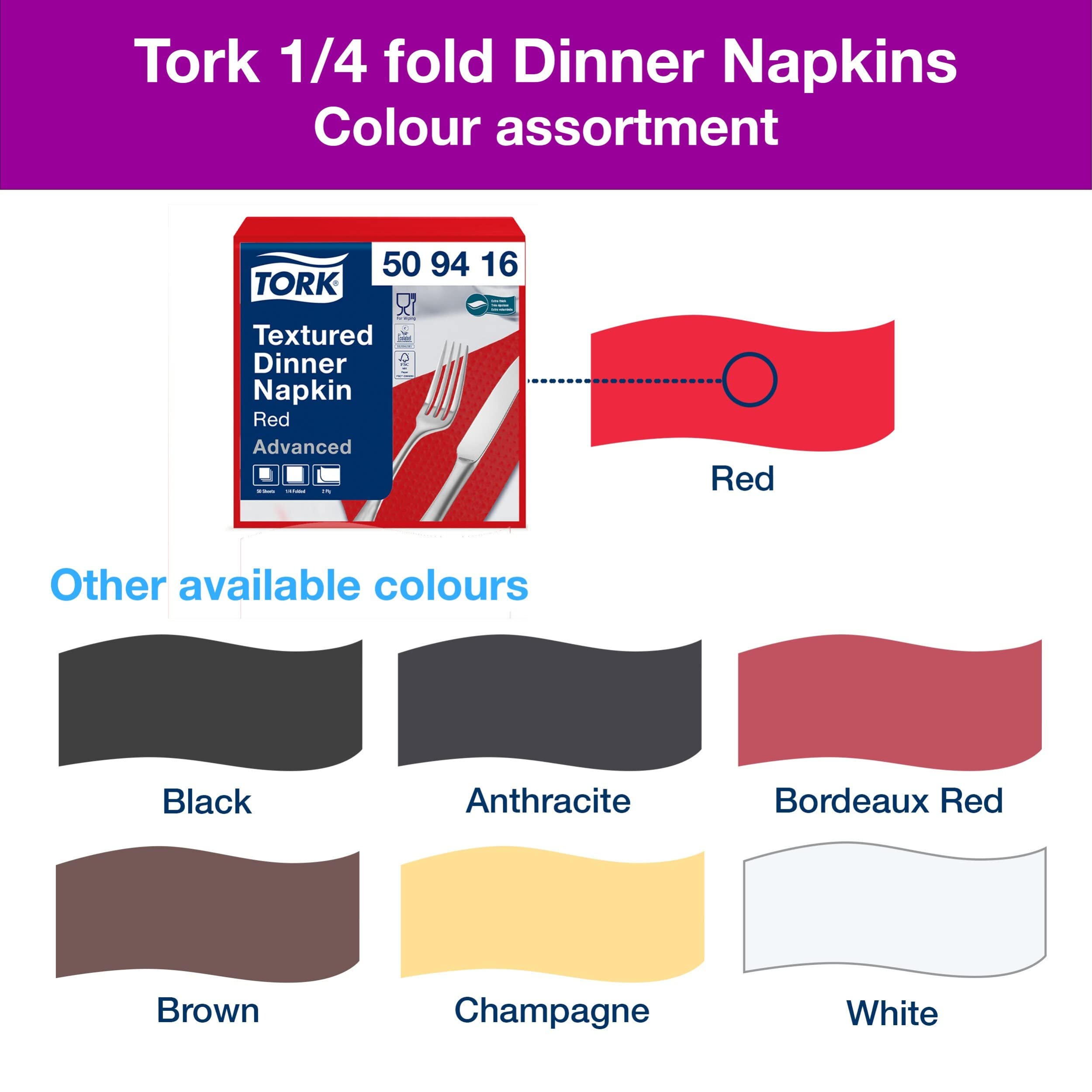 Tork Dinner 509416 tovaglioli rossi 900 pezzi 2 veli