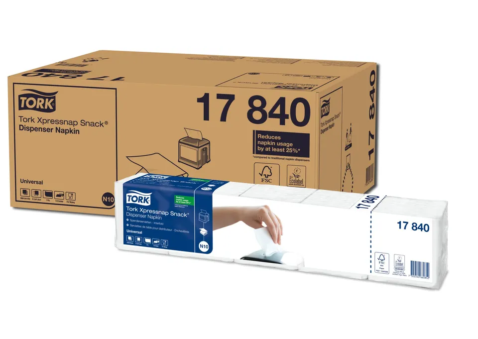 Tork Xpressnap Snack 17840 tovaglioli 9000 pz bianco monovelo