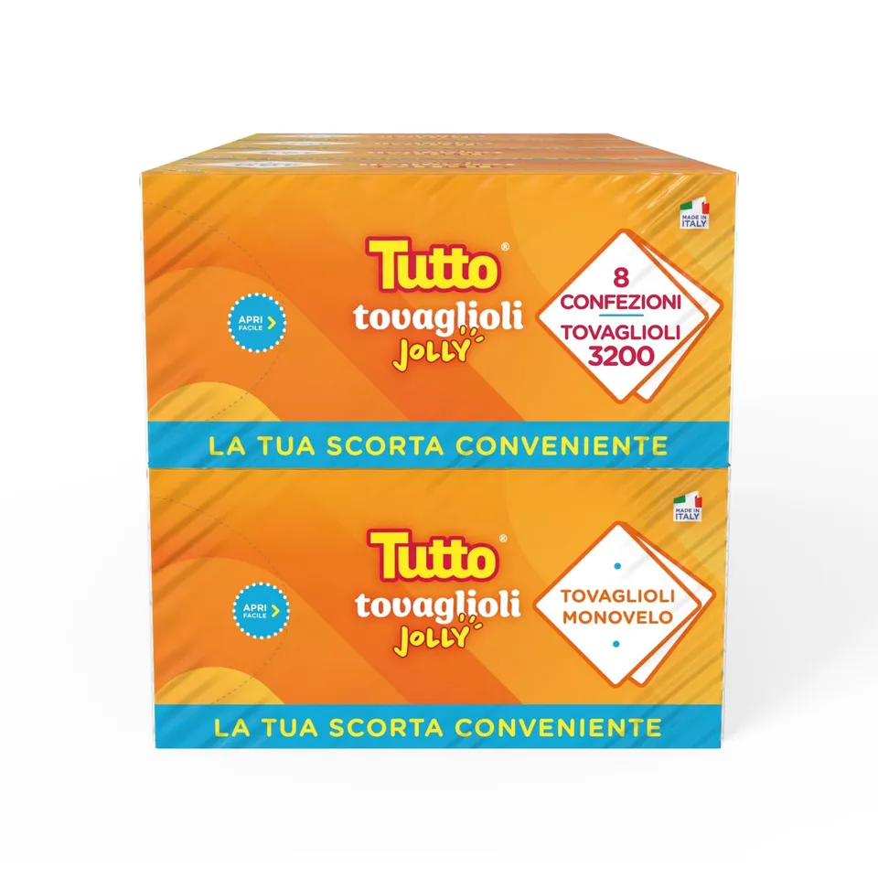 Tutto Jolly tovaglioli monovelo 30x30 scorta 8x400 pezzi