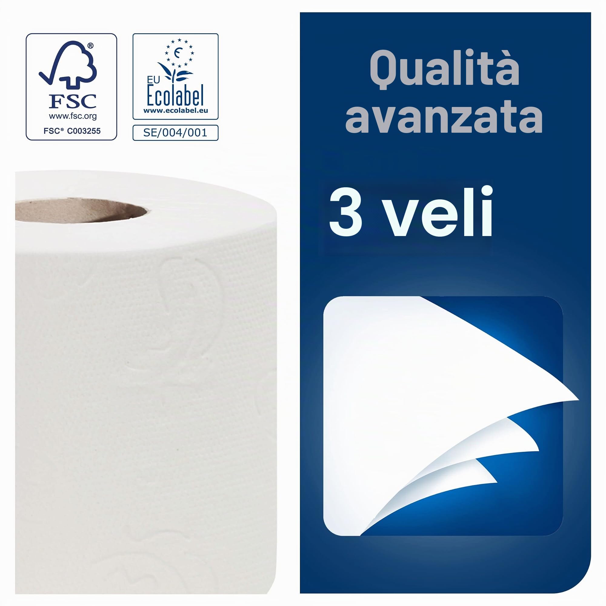 Tork Advanced 110782 carta igienica 3 veli 30 rotoli x 250 strappi extra soft