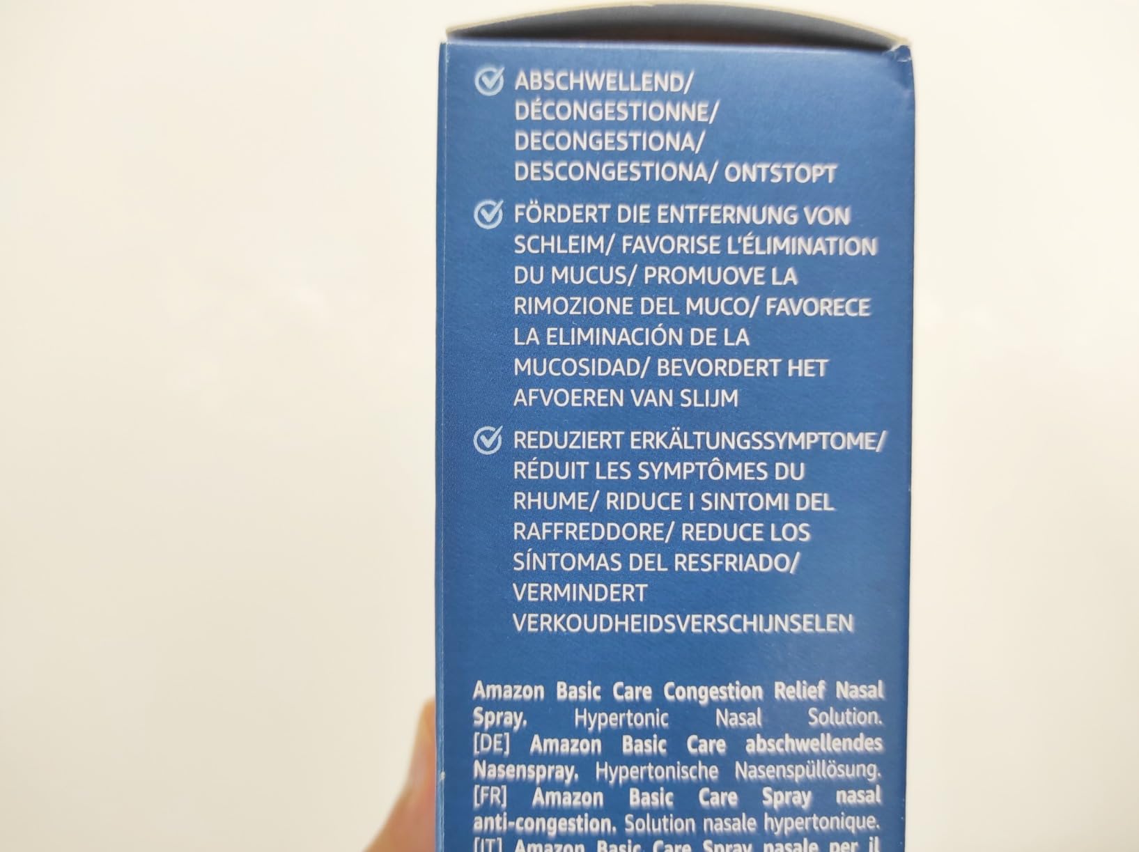 Amazon Basic Care spray nasale 100 ml soluzione ipertonica acqua di mare