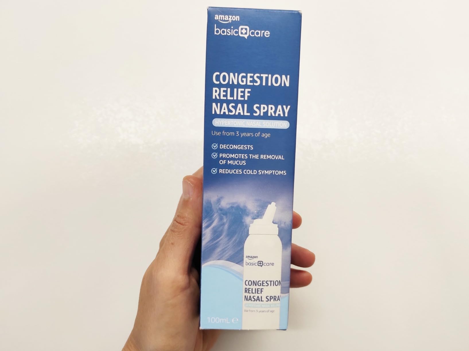Amazon Basic Care spray nasale 100 ml soluzione ipertonica acqua di mare