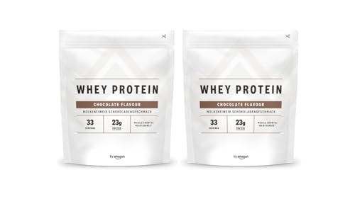 by Amazon Nutrition Proteine Siero Latte Cioccolato 2x1 kg 33 porzioni
